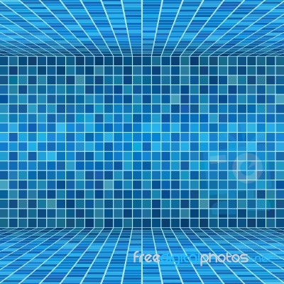 Blue Ceramic Tile Stock Image