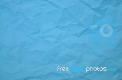 Blue Crinkle Paper Stock Photo