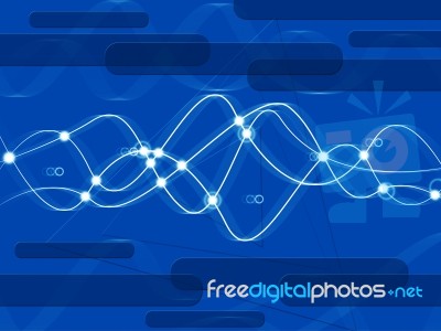 Blue Double Helix Background Shows Dna And Anatomy
 Stock Image