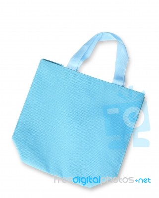Blue Fabric Bag Stock Photo