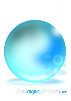 Blue Glass Sphere Stock Image