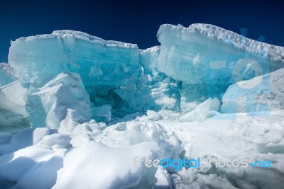 Blue Ice Stock Photo