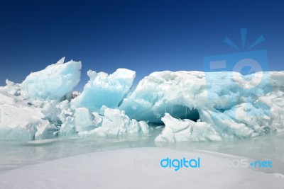 Blue Ice Stock Photo