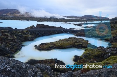 Blue Lagoon In Iceland Stock Photo