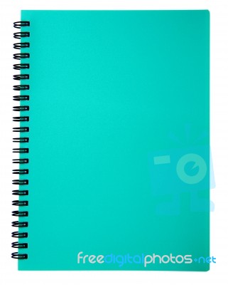 Blue Notebook Isolated On White Background Stock Photo
