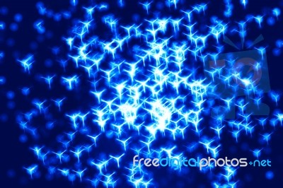 Blue Particles Illustration Background Stock Photo