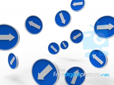 Blue Road Signs Stock Image