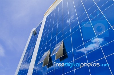 Blue Sky And Office Building Stock Photo
