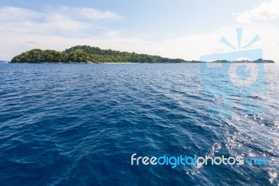 Blue Sky And Sea At Koh Miang Thailand Stock Photo