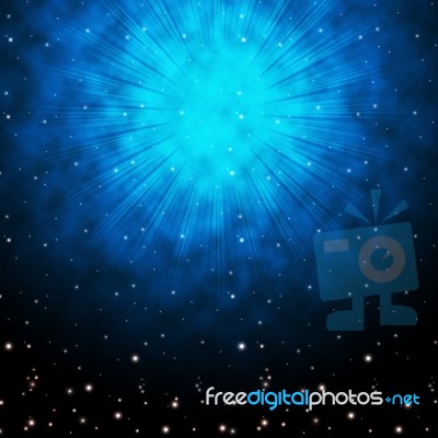 Blue Sky Background Means Stars Celestial And Glowing
 Stock Image
