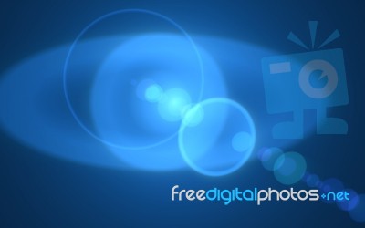 Blue Space Flare, Sun Flare In The Black Background.star Space Flare Stock Image