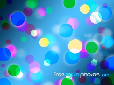 Blue Spots Background Shows Bright Circles Pattern
 Stock Image