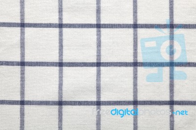 Blue White Texture Fabric Cotton Background Stock Photo