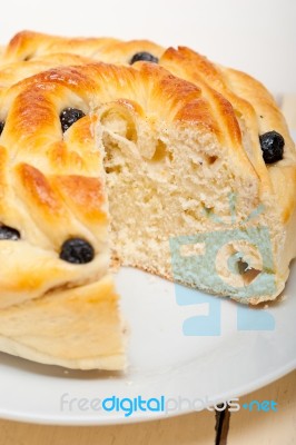 Blueberry Bread Cake Dessert Stock Photo