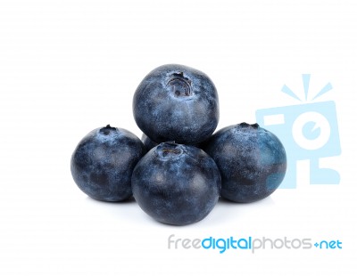 Blueberry Isolated On The White Background Stock Photo