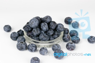 Blueberry On White Background. Healthy Food Stock Photo