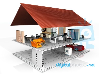 Blueprint House Stock Image Blueprint House Stock Image