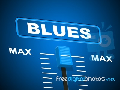 Blues Music Represents Sound Track And Amplifier Stock Image