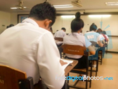 Blur Abstract Background Of Examination Room Stock Photo