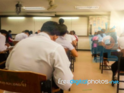 Blur Abstract Background Of Examination Room Stock Photo