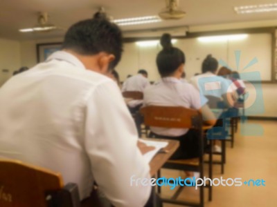 Blur Abstract Background Of Examination Room Stock Photo