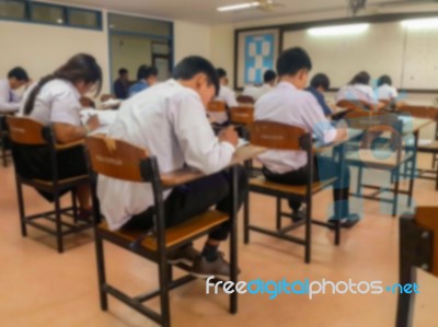 Blur Abstract Background Of Examination Room Stock Photo