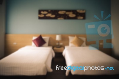 Blurred Bedroom Vintage Stock Photo