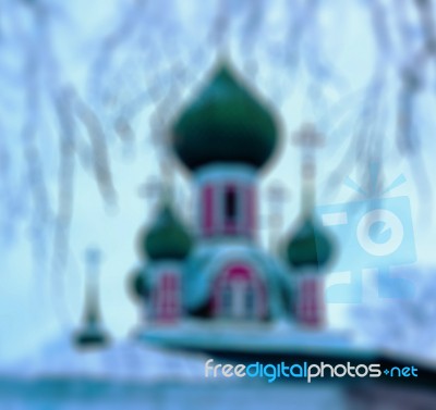 Blurred Church Bokeh Background Abstraction Stock Photo