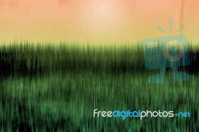 Blurring The Lawn At River Stock Photo