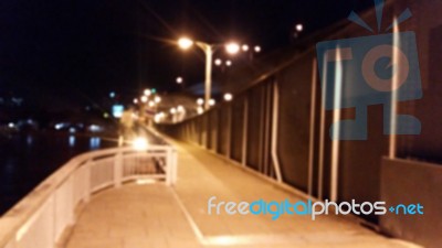 Blurry Footpath At Night Stock Photo Blurry Footpath At Night Stock Photo