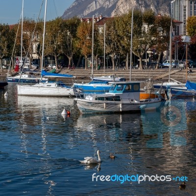 Boats At Lake Como Stock Photo Boats At Lake Como Stock Photo
