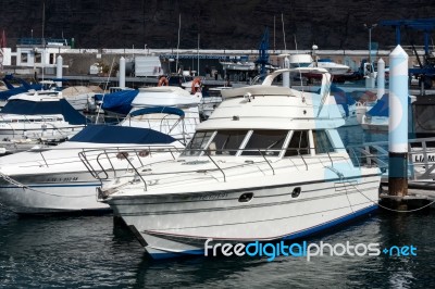 Boats Moored In Los Gigantes Marina Stock Photo Boats Moored In Los Gigantes Marina Stock Photo