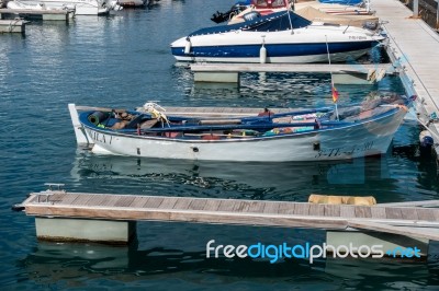 Boats Moored In Los Gigantes Marina Stock Photo Boats Moored In Los Gigantes Marina Stock Photo