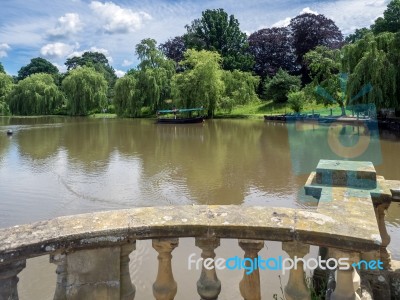 Boats On The Lake At Hever Castle Stock Photo