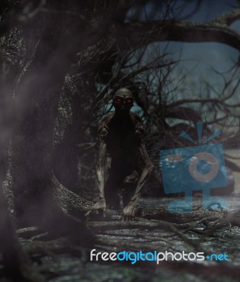 Bogeyman A Creature Of A Nightmare,3d Illustration Stock Image