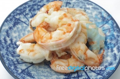 Boiled Shrimp Stock Photo