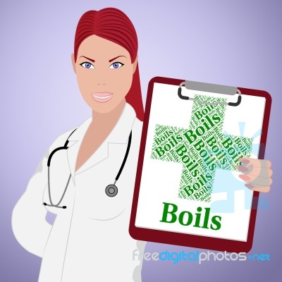 Boils Word Means Ill Health And Affliction Stock Image