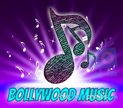 Bollywood Music Represents Sound Track And Audio Stock Image