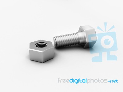 Bolt And Screw Nut Stock Photo