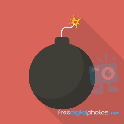 Bomb With Sparkle Stock Image