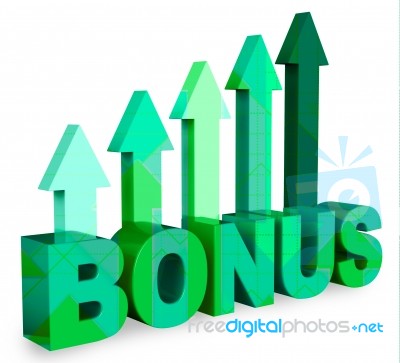 Bonus Arrows Shows For Free And Added 3d Rendering Stock Image