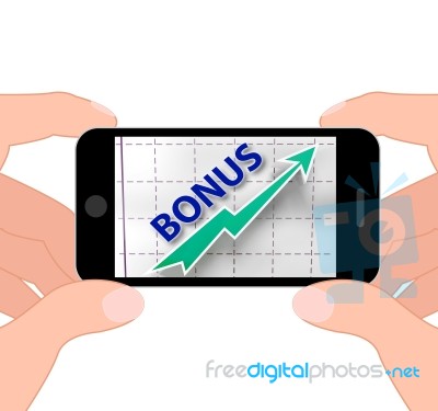 Bonus Graph Displays Higher Premiums And Rewards Stock Image