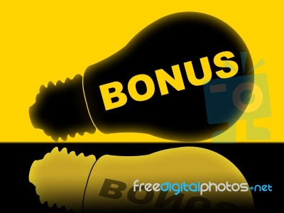 Bonus Lightbulb Shows For Free And Award Stock Image