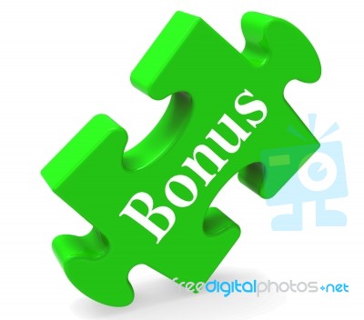 Bonus On Puzzle Shows Reward Or Perk Online Stock Image