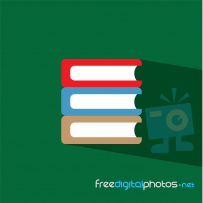 Book Flat Icon   Illustration  Stock Image