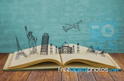 Book Of Travel Stock Image
