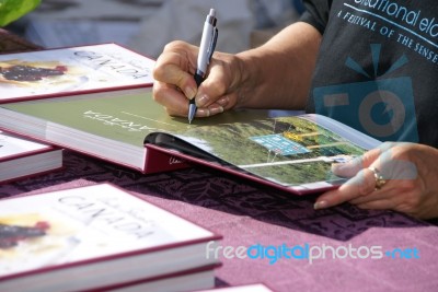 Book Signing Stock Photo