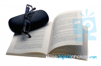Book With Spectacles  Stock Photo