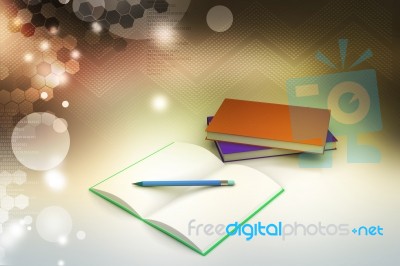 Books And Pencil, Education Concept Stock Image