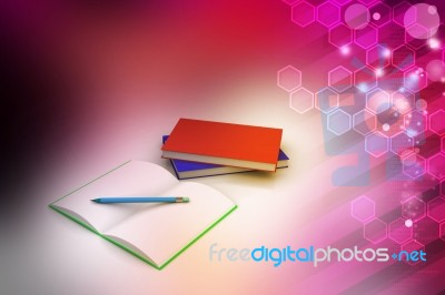 Books And Pencil, Education Concept Stock Image